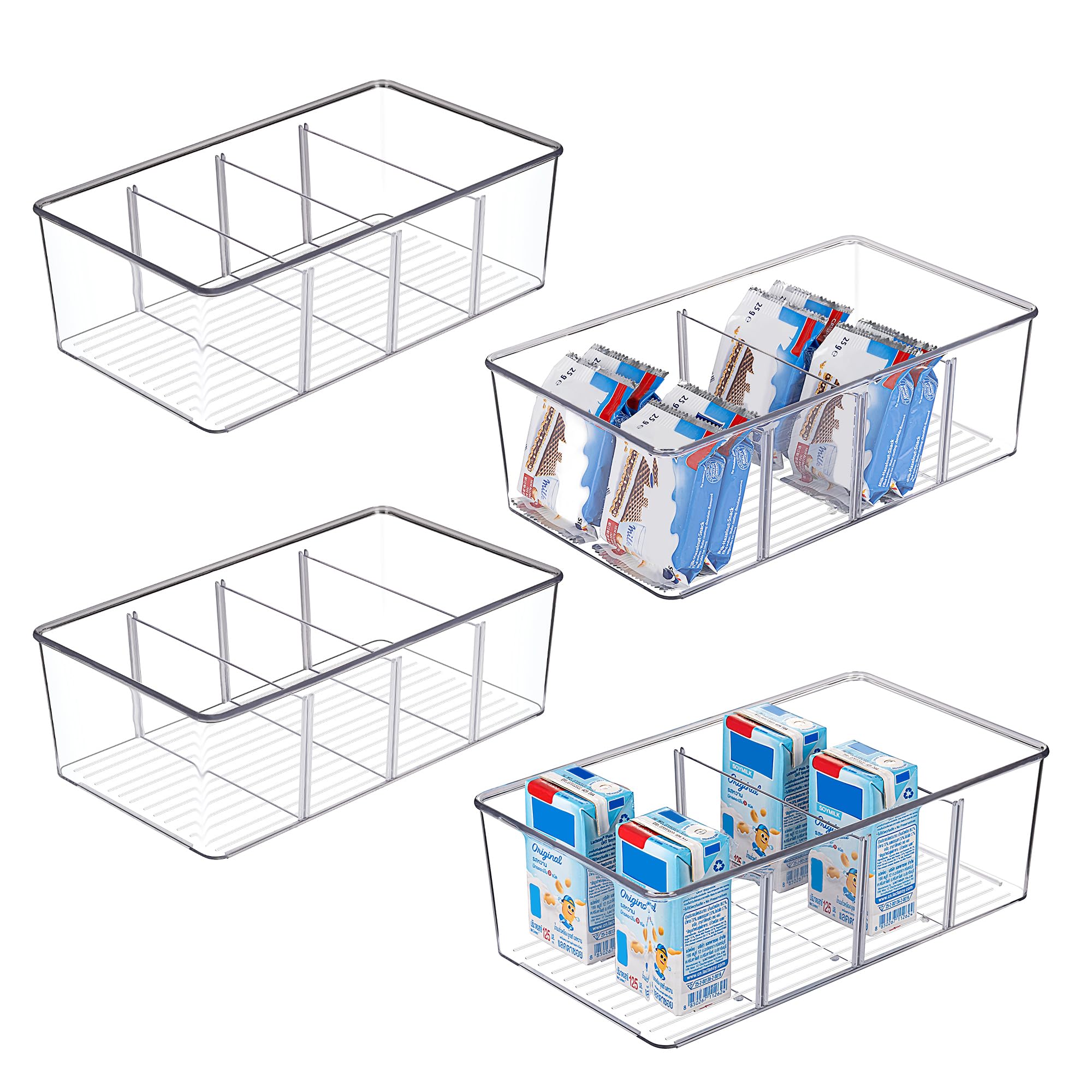 Food Snacks Packets - Contenitori per alimenti a 4 scomparti