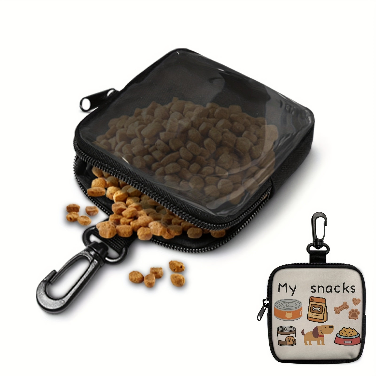 Food Snacks For Camping - Borsa Portatile per Snack per Cani,