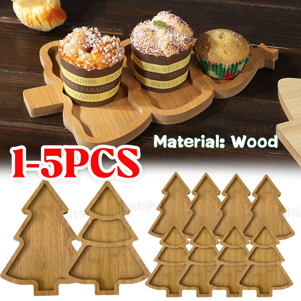 Food Snacks For Christmas - Vassoio in legno per albero di
