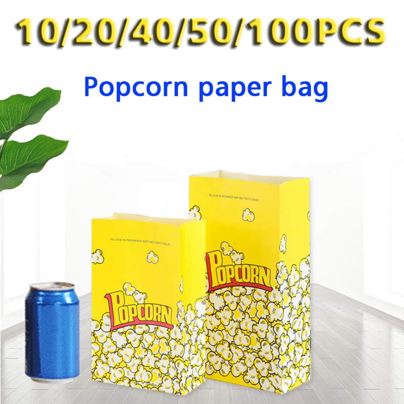 Food Snacks For Christmas - Sacchetti di carta gialli da 10/20/30/50/100