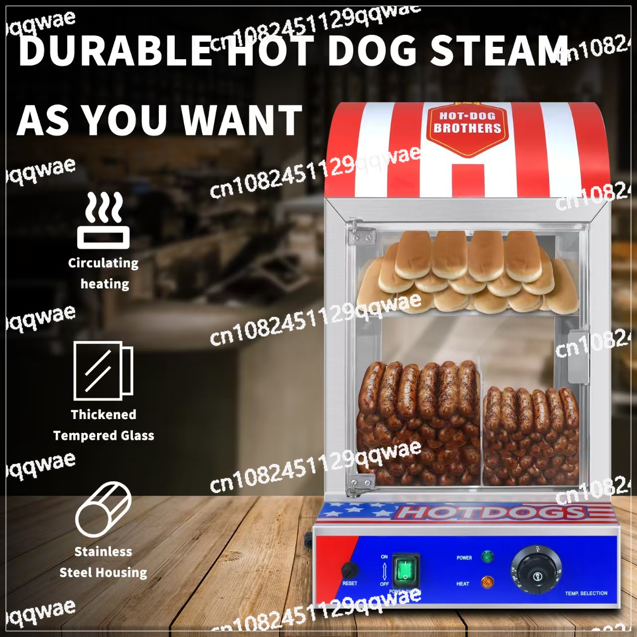 Food Processor Snacks - Scaldapane Automatico Commerciale per Hot Dog