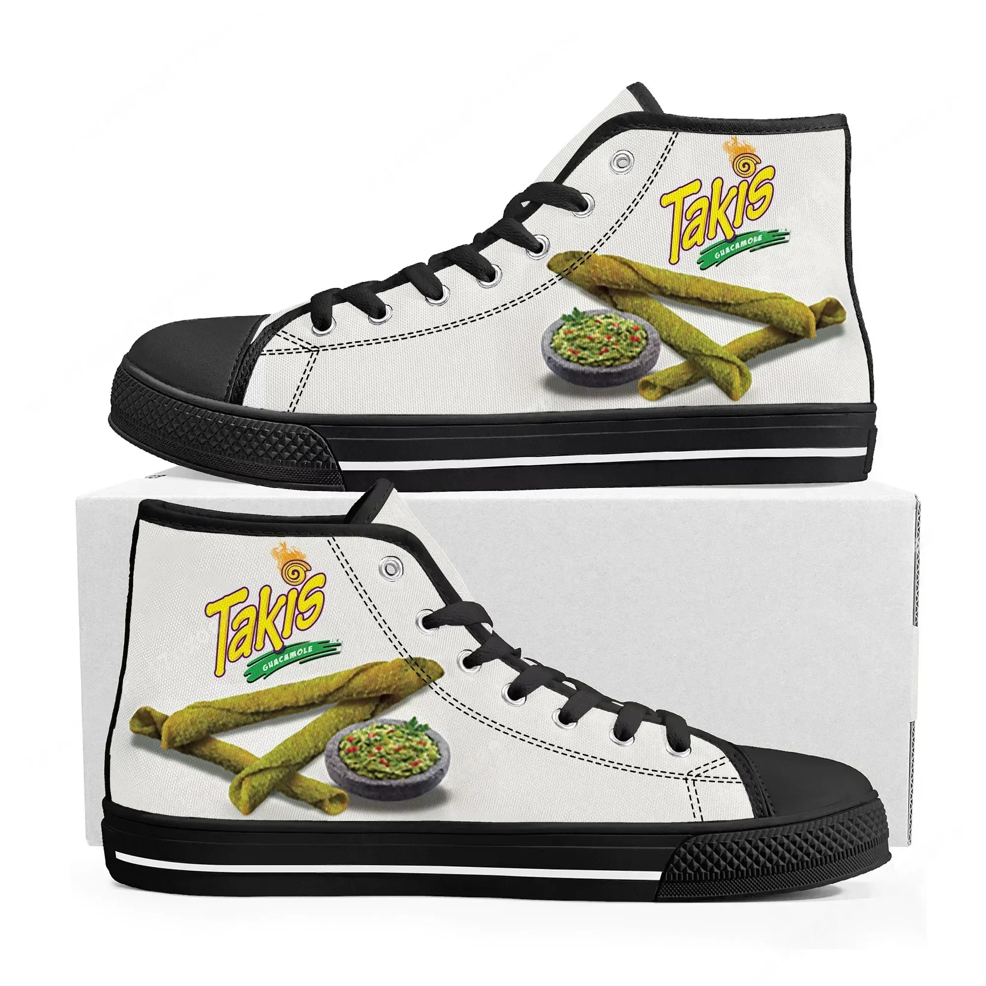 Quality Food Snacks - Sneakers alte divertenti con motivo Takis