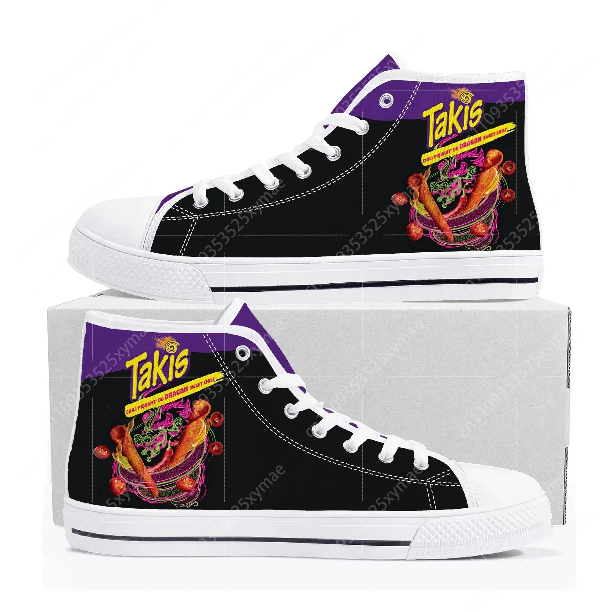 Quality Food Snacks - Sneakers alte divertenti con motivo Takis