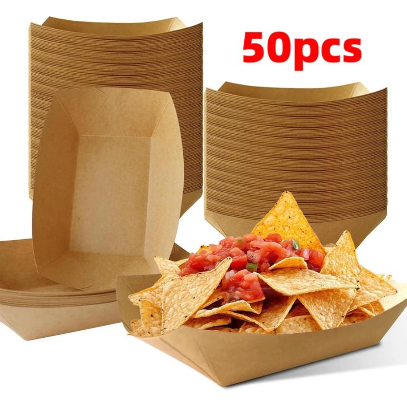 Vassoi Monouso in Carta Kraft  - Food Snacks For Camping recensione e prezzo