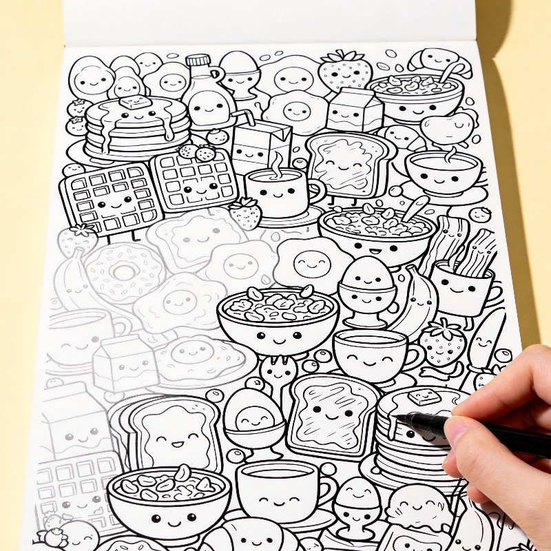 Libro da colorare per adulti c - Food And Snacks Coloring Book Bold And Easy recensione e prezzo